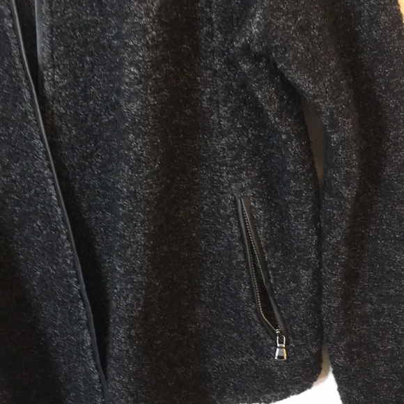 Club Monaco Wool Blend Asymmetrical Boucle Open Jacket - Picture 6 of 12